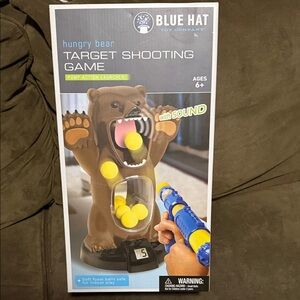 Bear Target Game with Yellow Balls